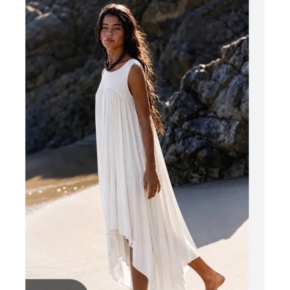 FP Beach by Free People Ivory Maxi Dress Women's Size Sp